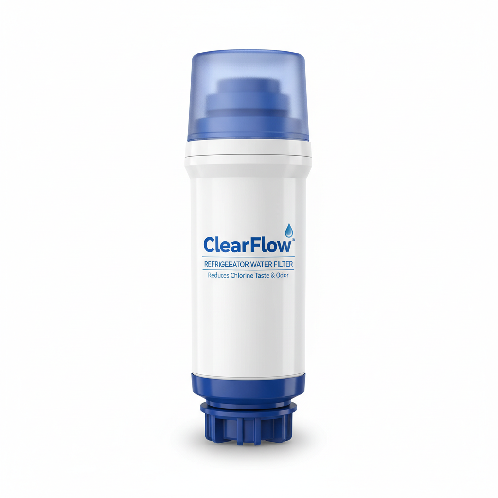 ClearFlow Fridge Filter Cartridge on white background