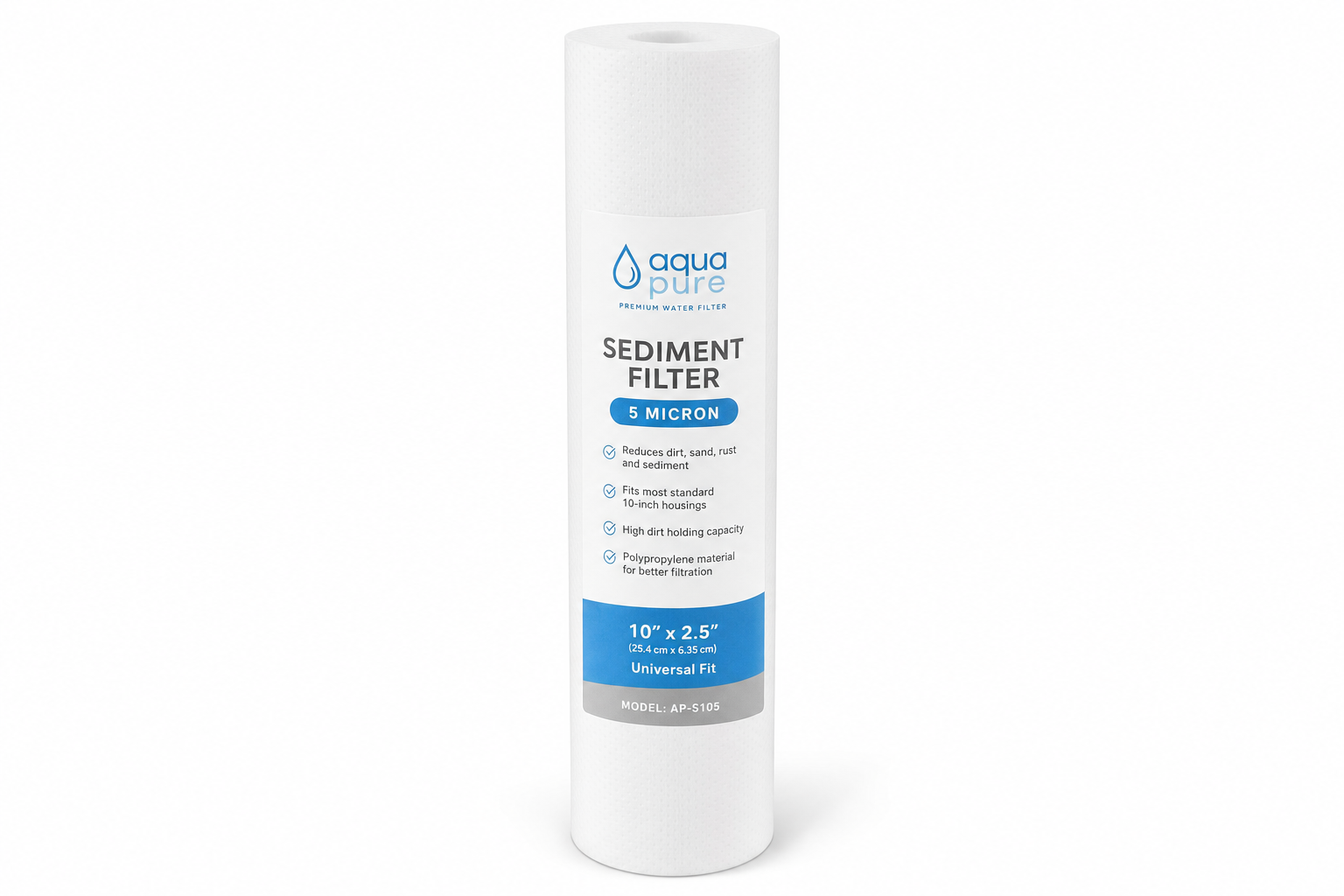 AquaMor 5-Micron Sediment Filter Cartridge – 10 Inch Standard