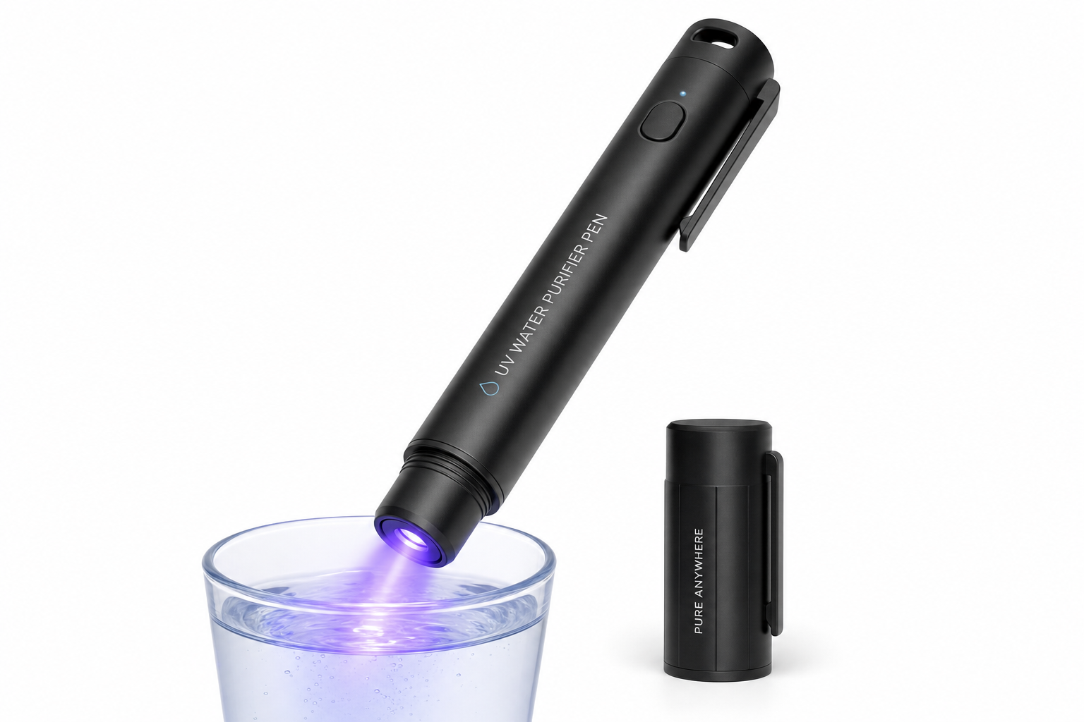 AquaMor Travel UV Water Purifier Pen – Kills Bacteria and Viruses