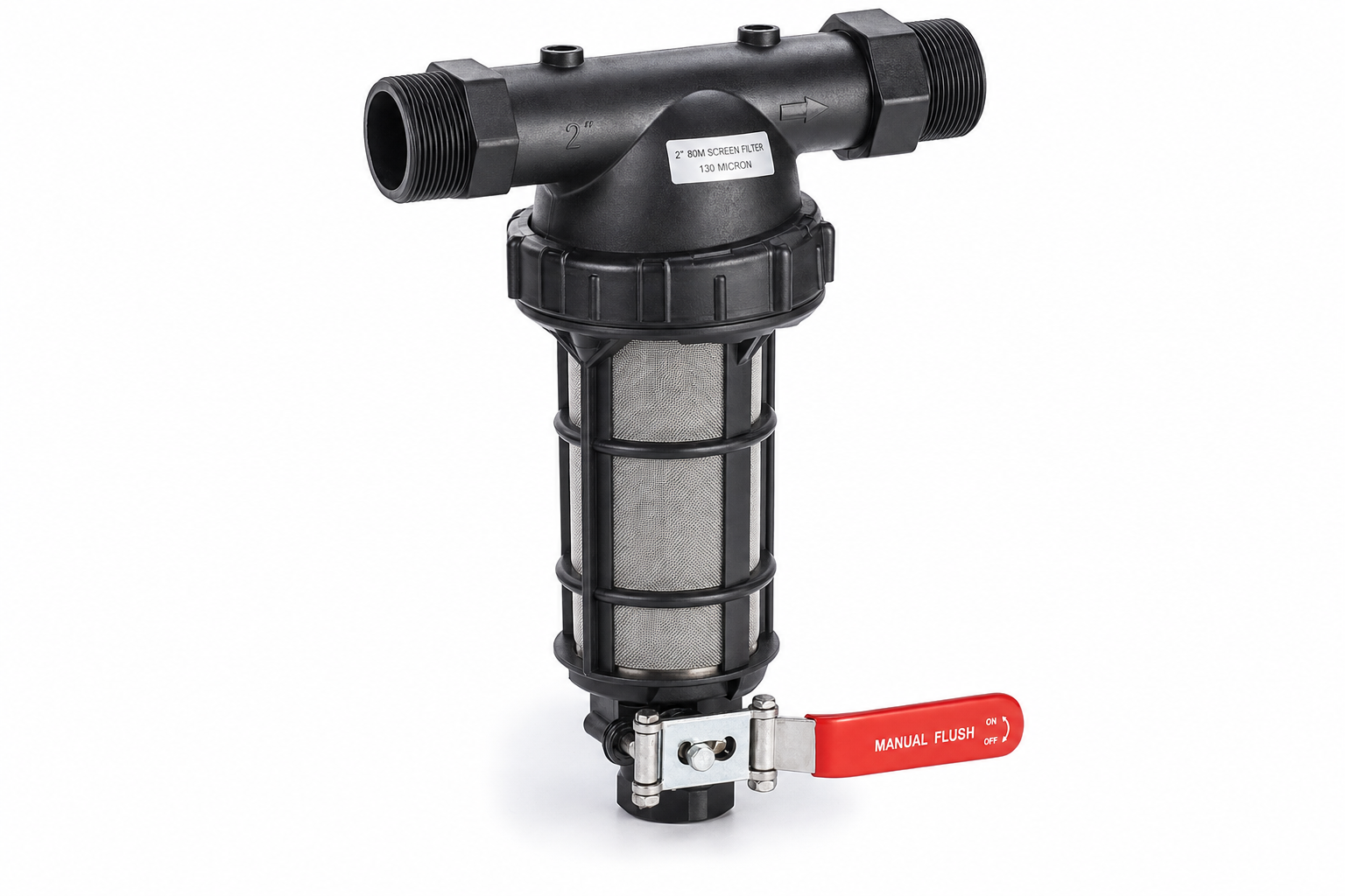 ClearFlow Agricultural Screen Filter – 2 Inch, 80 Mesh, Manual Flush