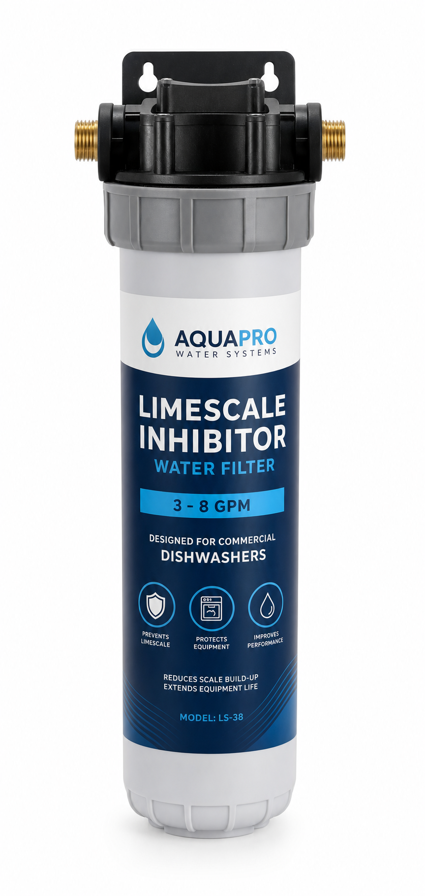 BevGuard Commercial Dishwasher Limescale Inhibitor Filter – 3 to 8 GPM